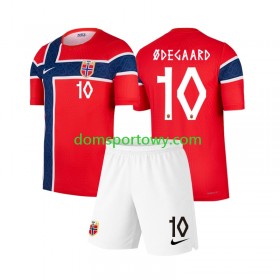 Koszulka Norwegia Martin Odegaard 10 Dziecięcy Domowe Koszulki Piłkarskie World Cup 2026 Krótki Rękaw